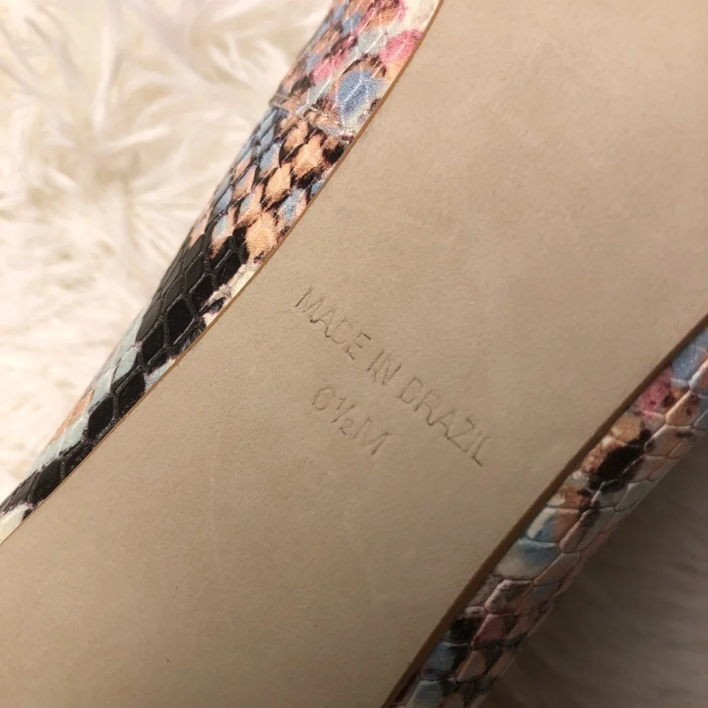Steve Madden Pink and Black Snake Print Heels - Picture 11 of 16